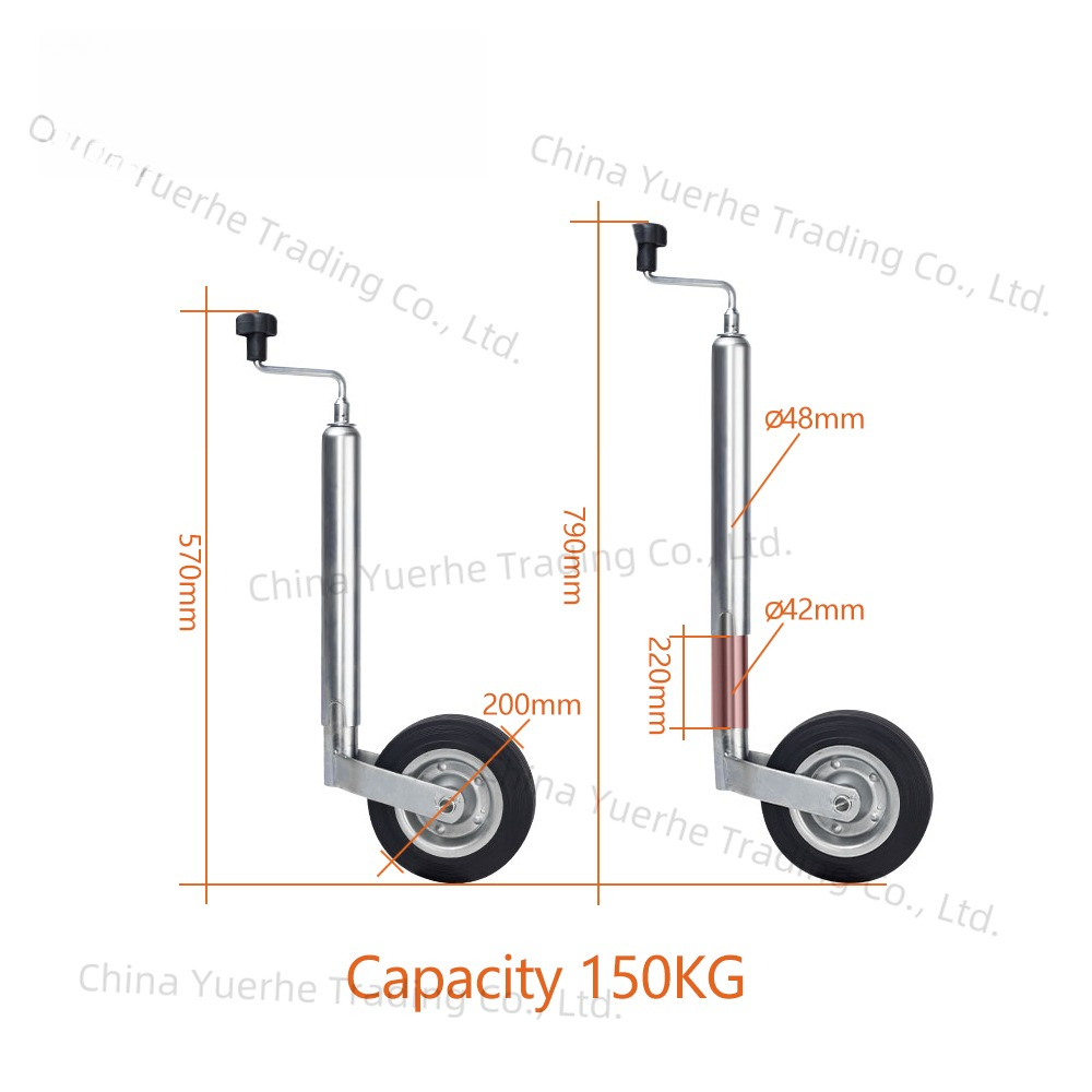 Camper Trailer Jockey Wheel - Europe Type Top Wind Trailer Jack