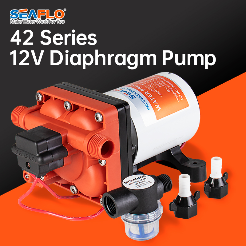 Rv Water Pump 12V 55Psi - Seaflo-42 series diaphragm water pump, 3.0