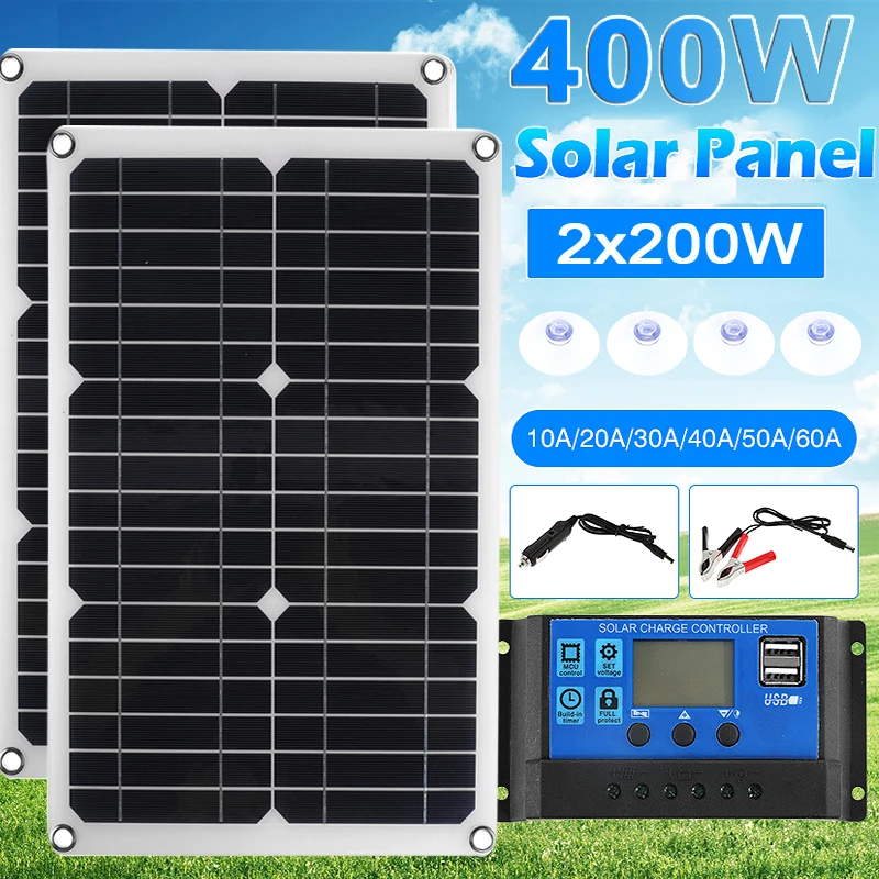 Rv Solar Panel Kit 400W - 200W 400W 18V Solar Panel Kit