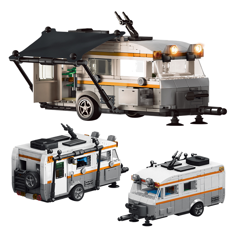 Off Road Camper Trailer Tent - 533PCS Off-Road Camper Trailer Building Blocks