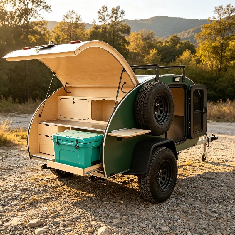 Camper Trailer Suspension Independent - Independent suspension off-road travel camper teardrop