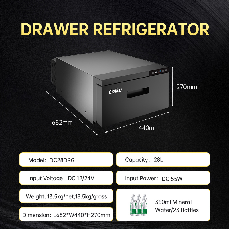 28L Aluminum Refrigerator Draw - 12V Fridge Freezer Rv ulasan dan harga