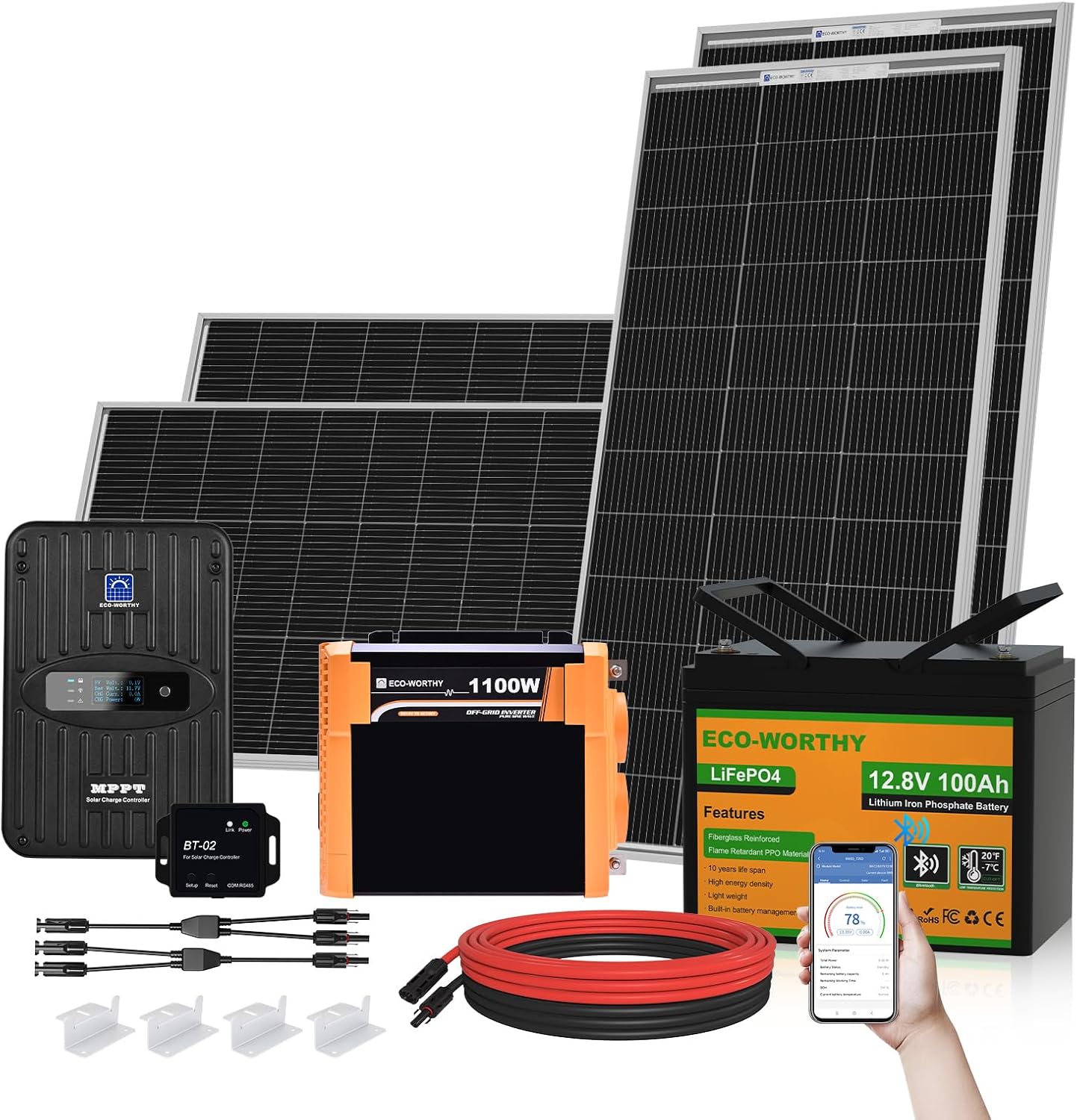 1.6KWH Complete Solar Panel Ki - Rv Solar Panel Kit 400W ulasan dan harga