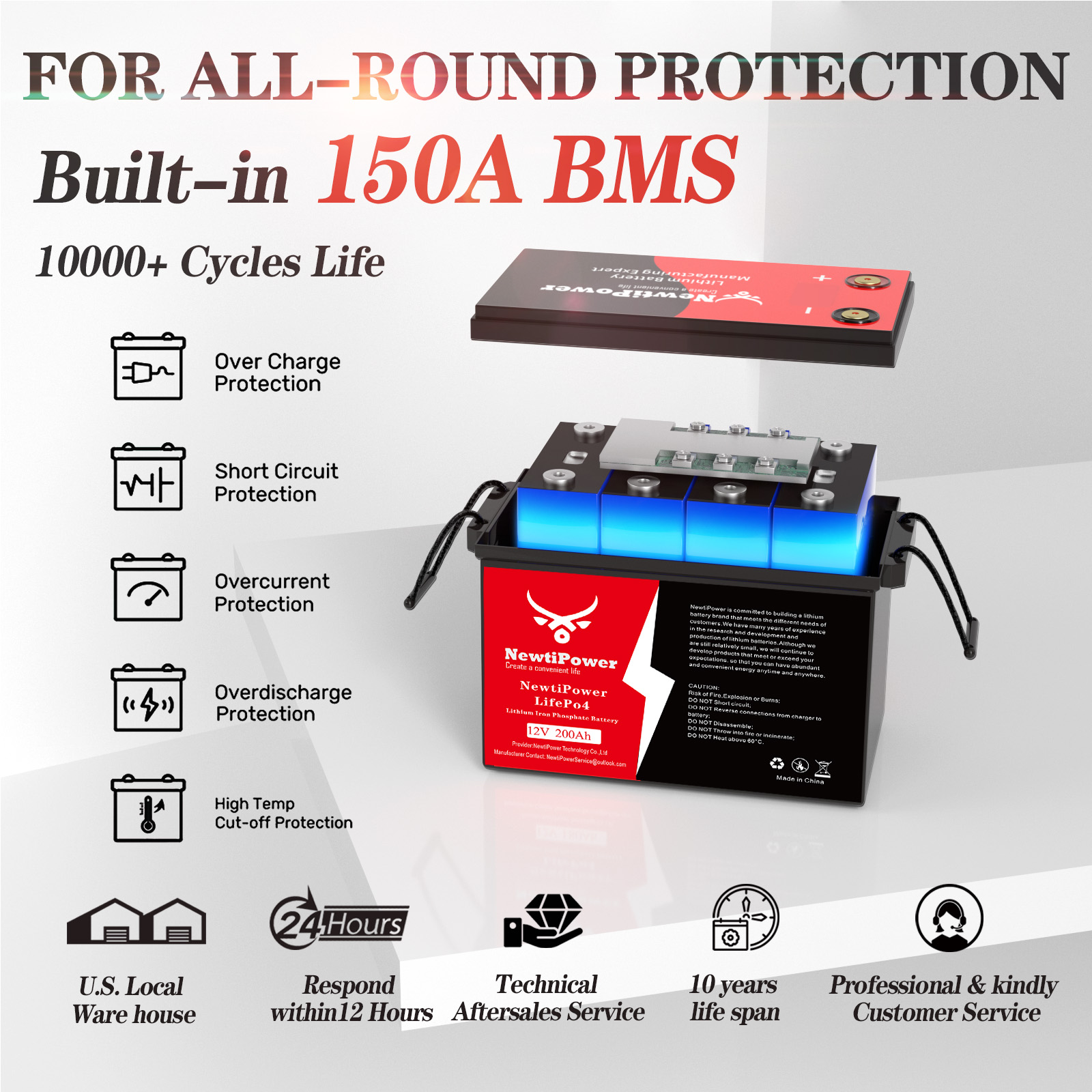 NewtiPower 12V 200Ah LiFePO4 L - Rv Lithium Battery 200Ah ulasan dan harga