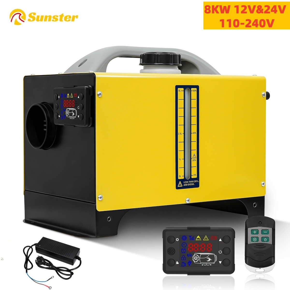 8KW 12V 24V 110-240V Portable  - Rv Diesel Heater 12V ulasan dan harga