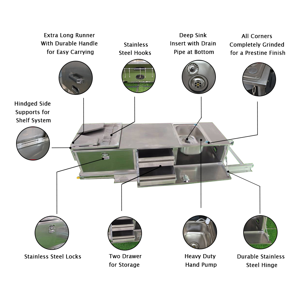 Stainless Steel Slide-Out Kitc - Camper Trailer Kitchen Slide ulasan dan harga